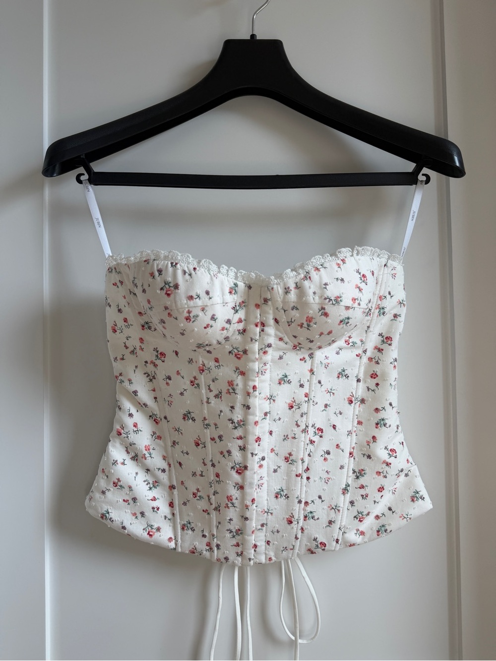 Women Floral Lace-Trim Corset Top